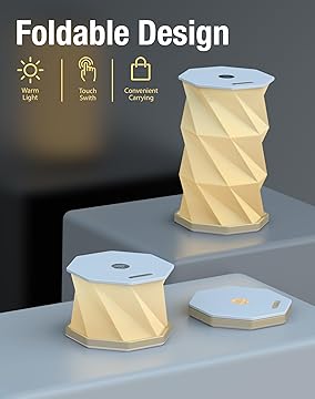 Portable Folding Desk Lamp with USB Rechargeable Battery – 3-Level Dimmable Touch Night Light