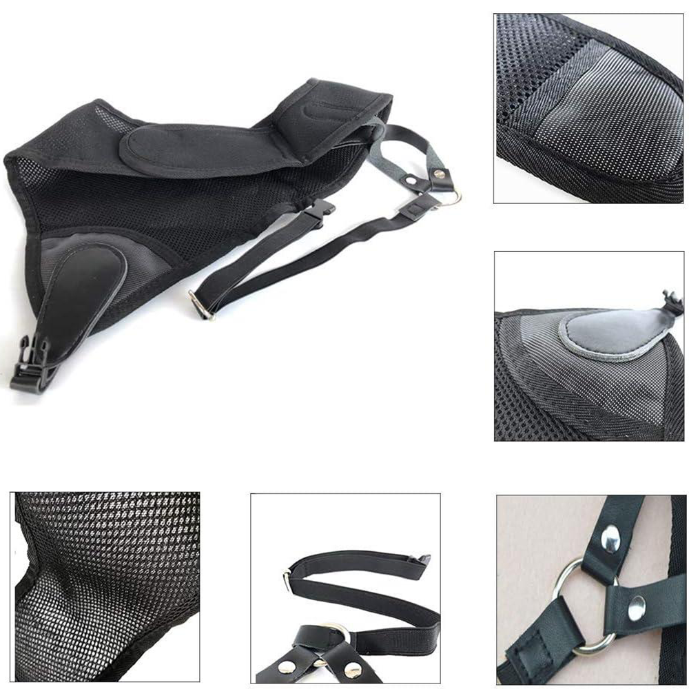 Upgraded Adjustable Archery Chest Guard – Black Nylon Mesh Protector