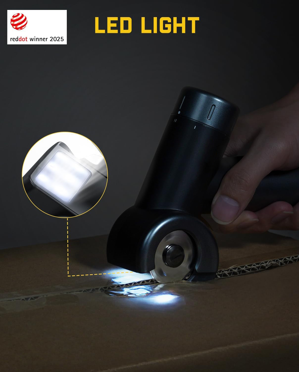 Cordless Electric Scissors with LED Display – Rechargeable Cardboard Cutter