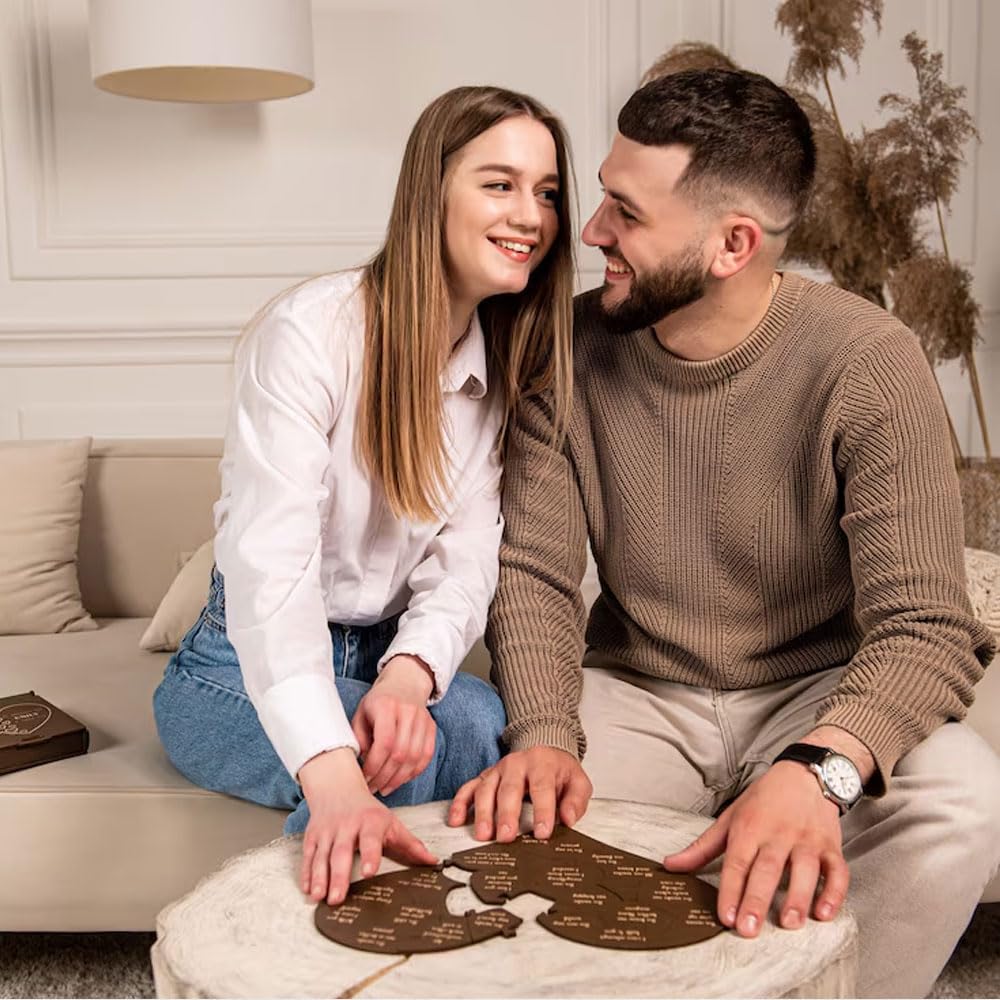 Personalized Wooden Puzzle “20 Reasons I Love You”