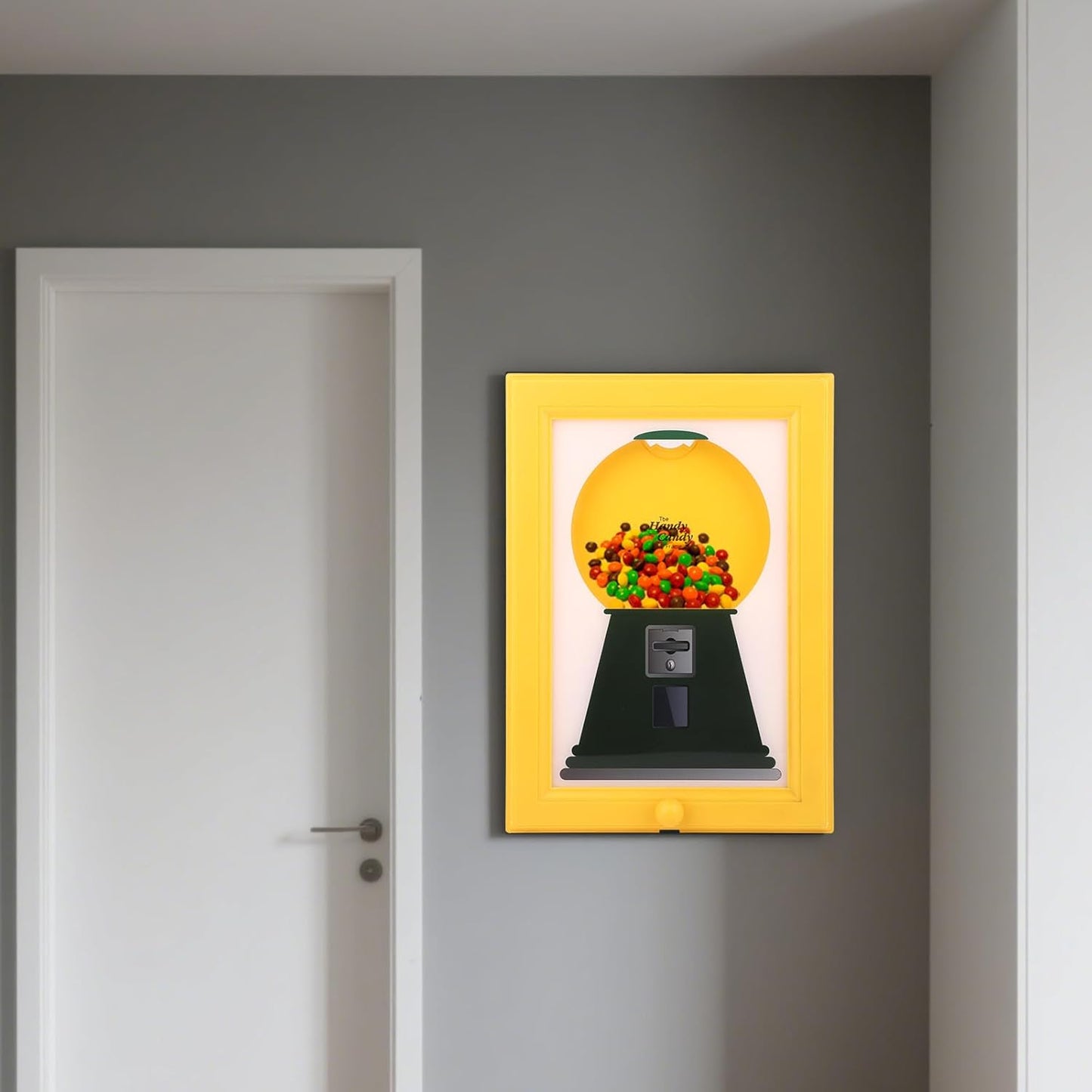 Creative Candy Dispenser Photo Frame – Fun Wall-Mounted Gumball Machine for Kids & Adults