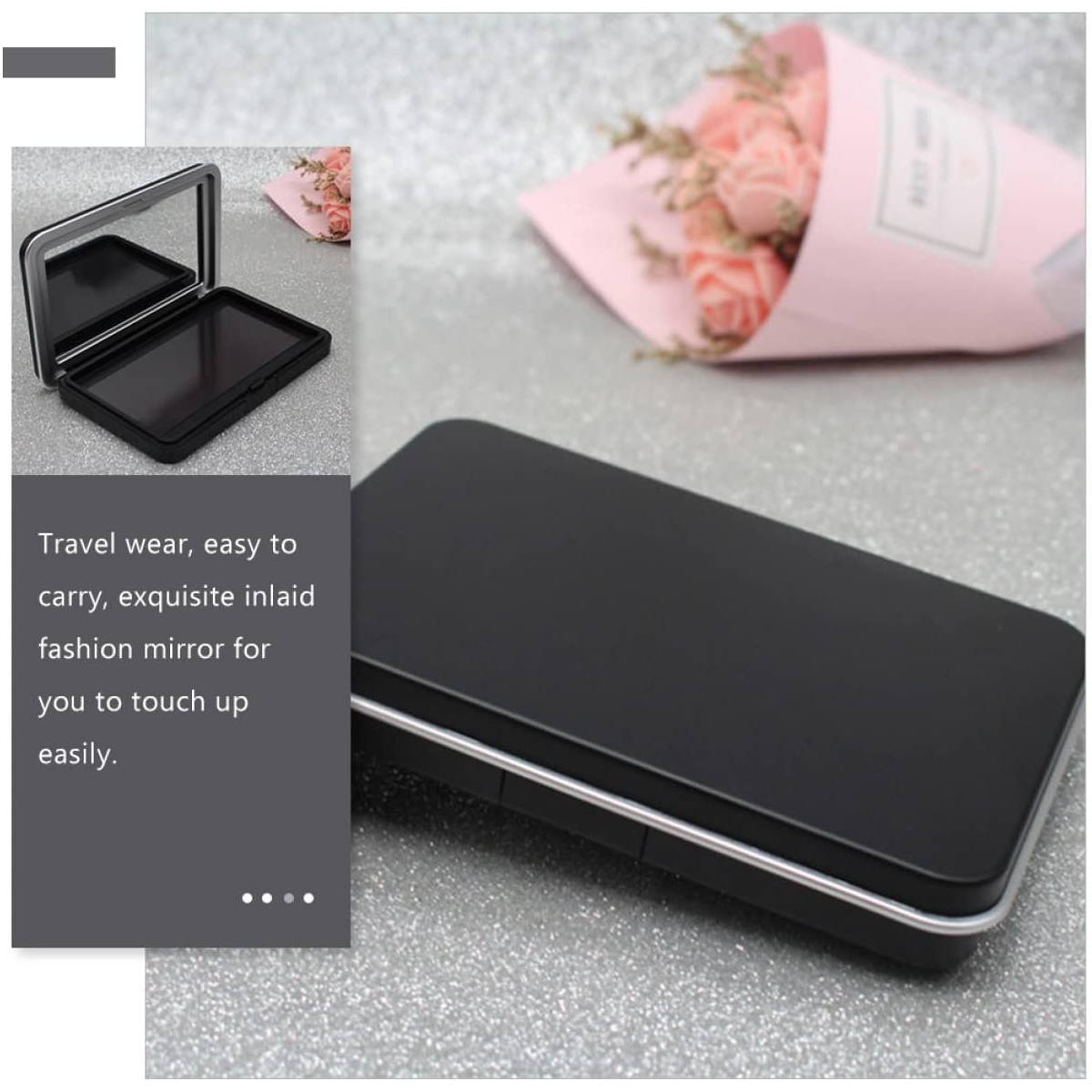 Empty Makeup Container Set – Portable Refillable Eyeshadow, Blush & Lipstick Storage Box