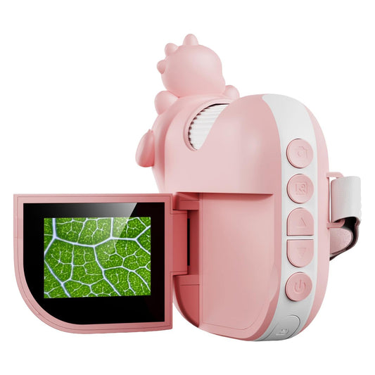 Children's 1000x Handheld Microscope with Adjustable LED Lights & 2-inch LCD Display