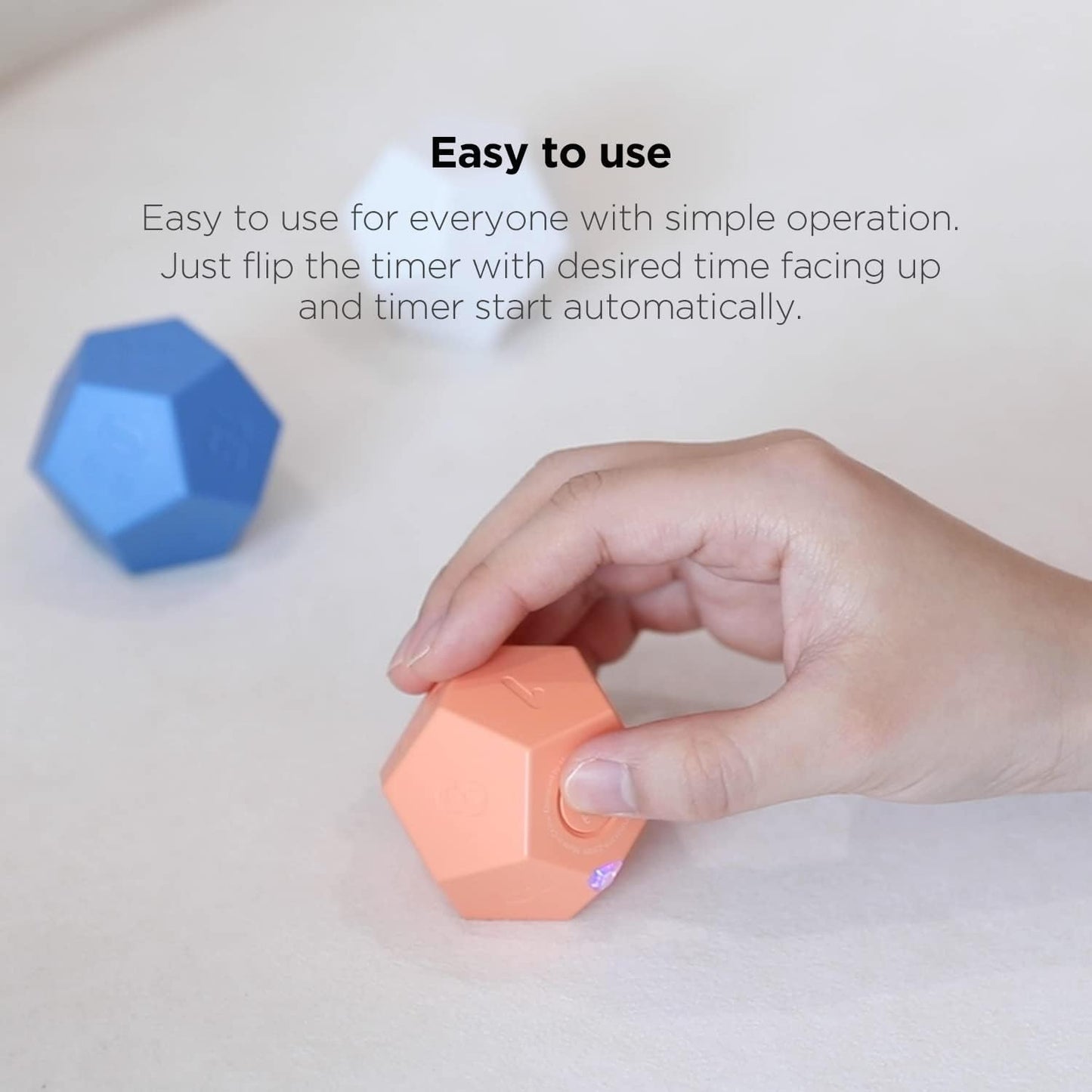Twelve-Sided Time Cube – Rechargeable Mini Timer Desk & Study Productivity Timer