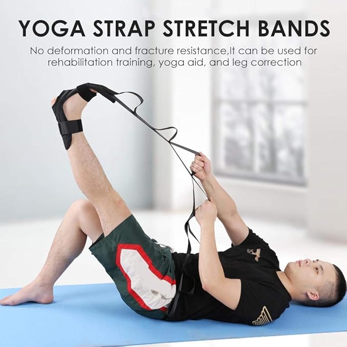 Yoga Stretch Strap – Tear-Resistant | Multi-Loop Design for Flexibility Training & Rehabilitation