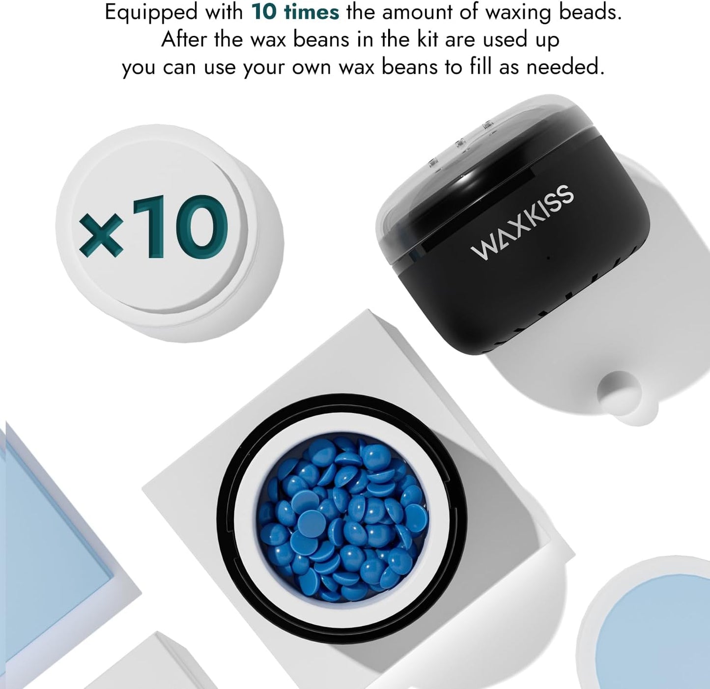 Mini Facial Hair Wax Heater Kit – 10 Wax Beads & Portable Hair Removal Set