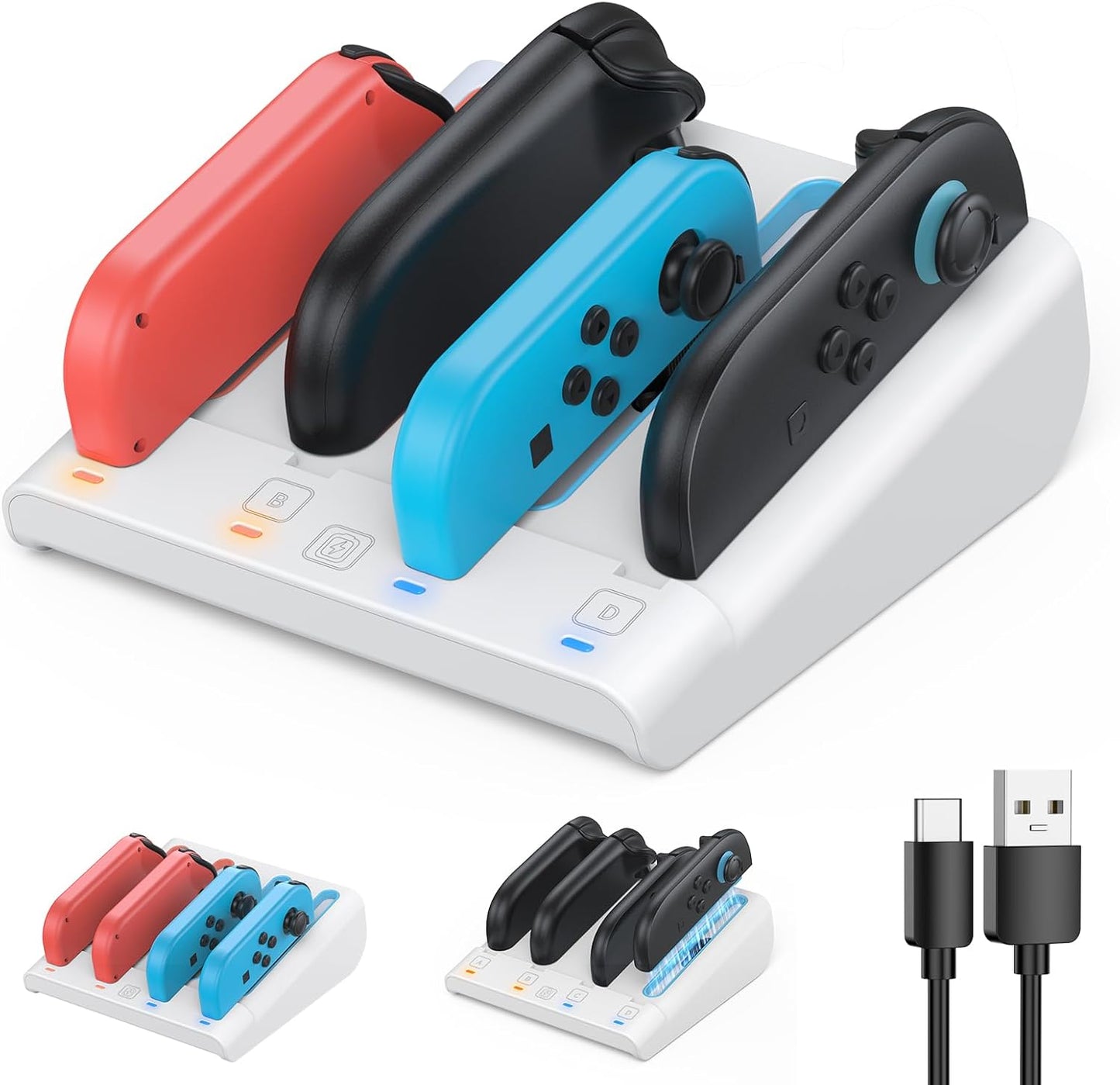 8-in-1 Charging Dock – Compatible with Switch 2, Switch, and Switch OLED