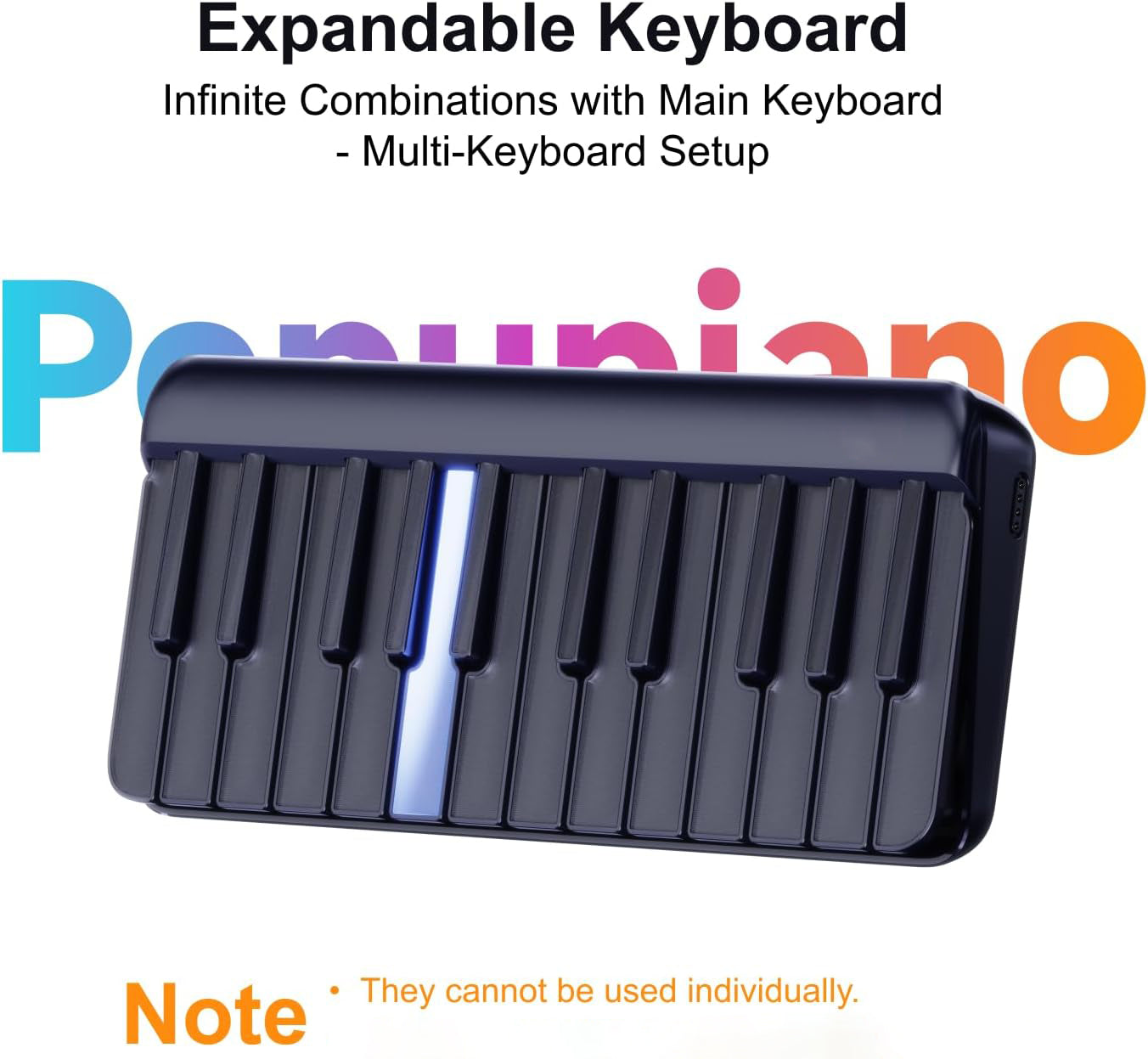 Portable Learning Digital Piano with Rainbow LED Keys | 256 Tones | 100+ Auto Chords