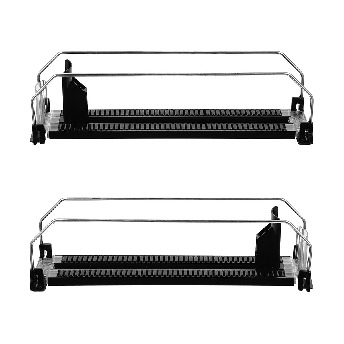Mini Fridge Soda Can Organizer Rack – 2 Pack Self-Pushing Beverage Dispenser
