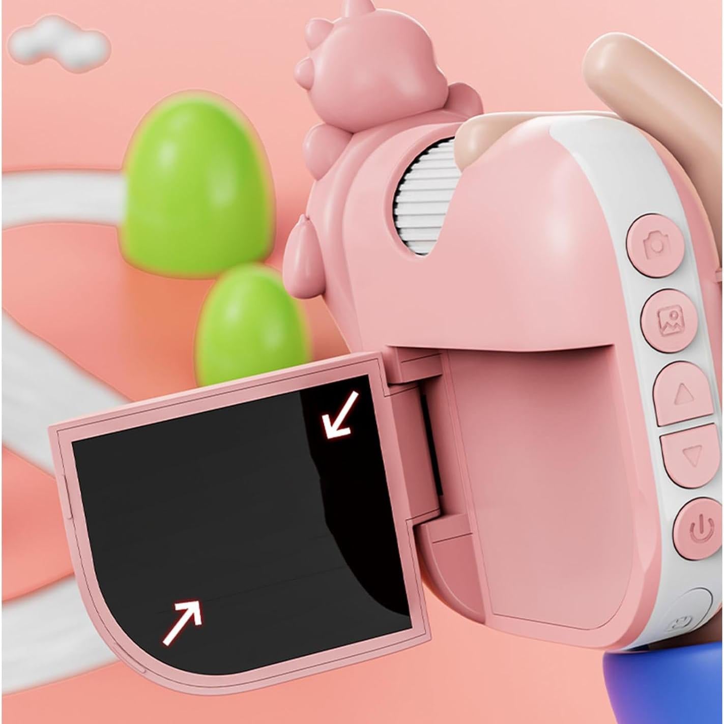 Children's 1000x Handheld Microscope with Adjustable LED Lights & 2-inch LCD Display