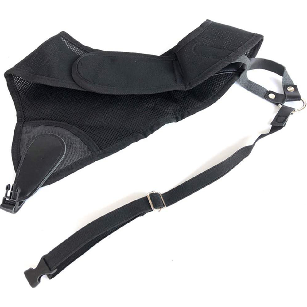 Upgraded Adjustable Archery Chest Guard – Black Nylon Mesh Protector