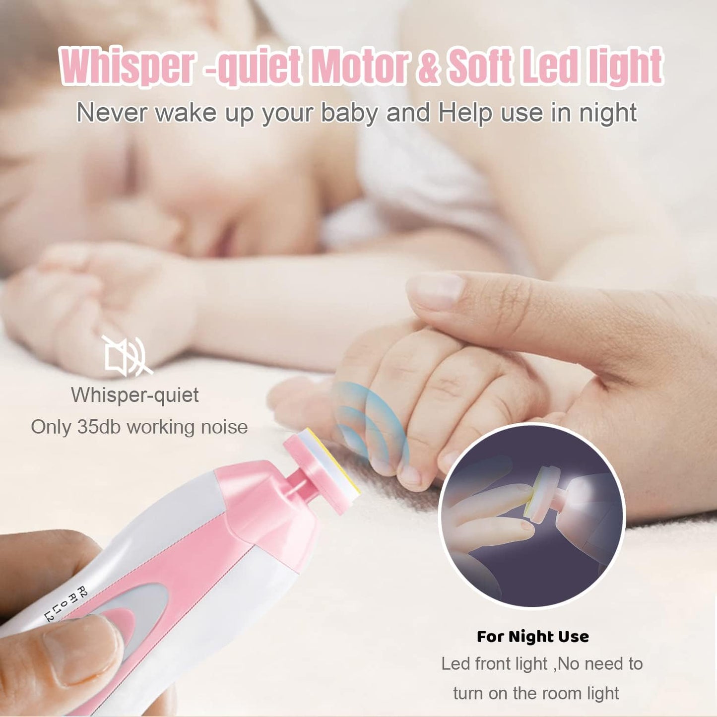 Electric Baby Nail Trimmer Kit – Safe & Gentle Nail Care for Newborns and Toddlers