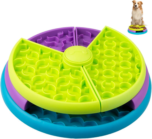 Slow Feeder Dog Bowl – 3-Tier Puzzle Design | Anti-Slip Interactive Feeding Toy for Small/Medium/Large Dogs