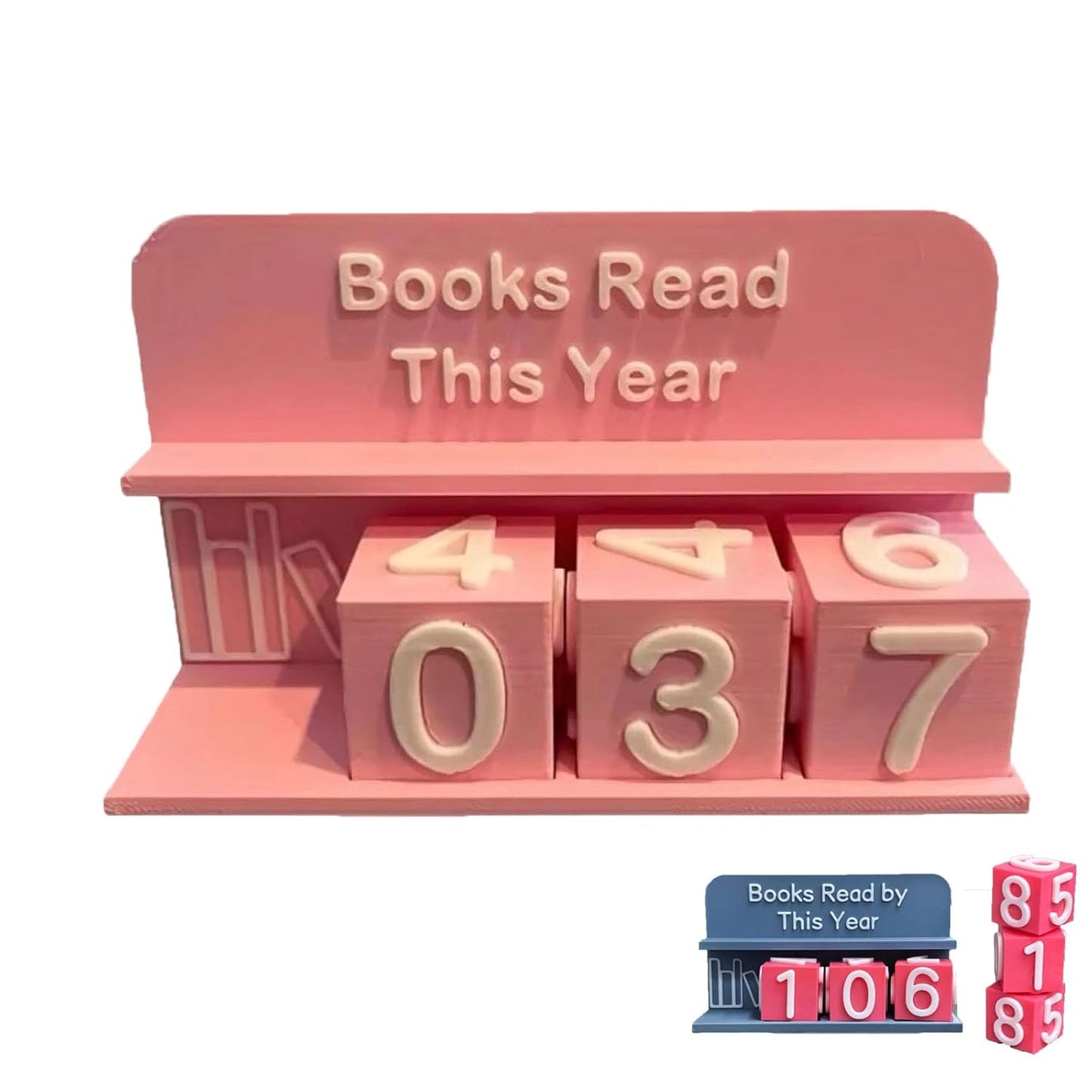 Yearly Reading Counter – 3D Book Tracker for Reading Challenges