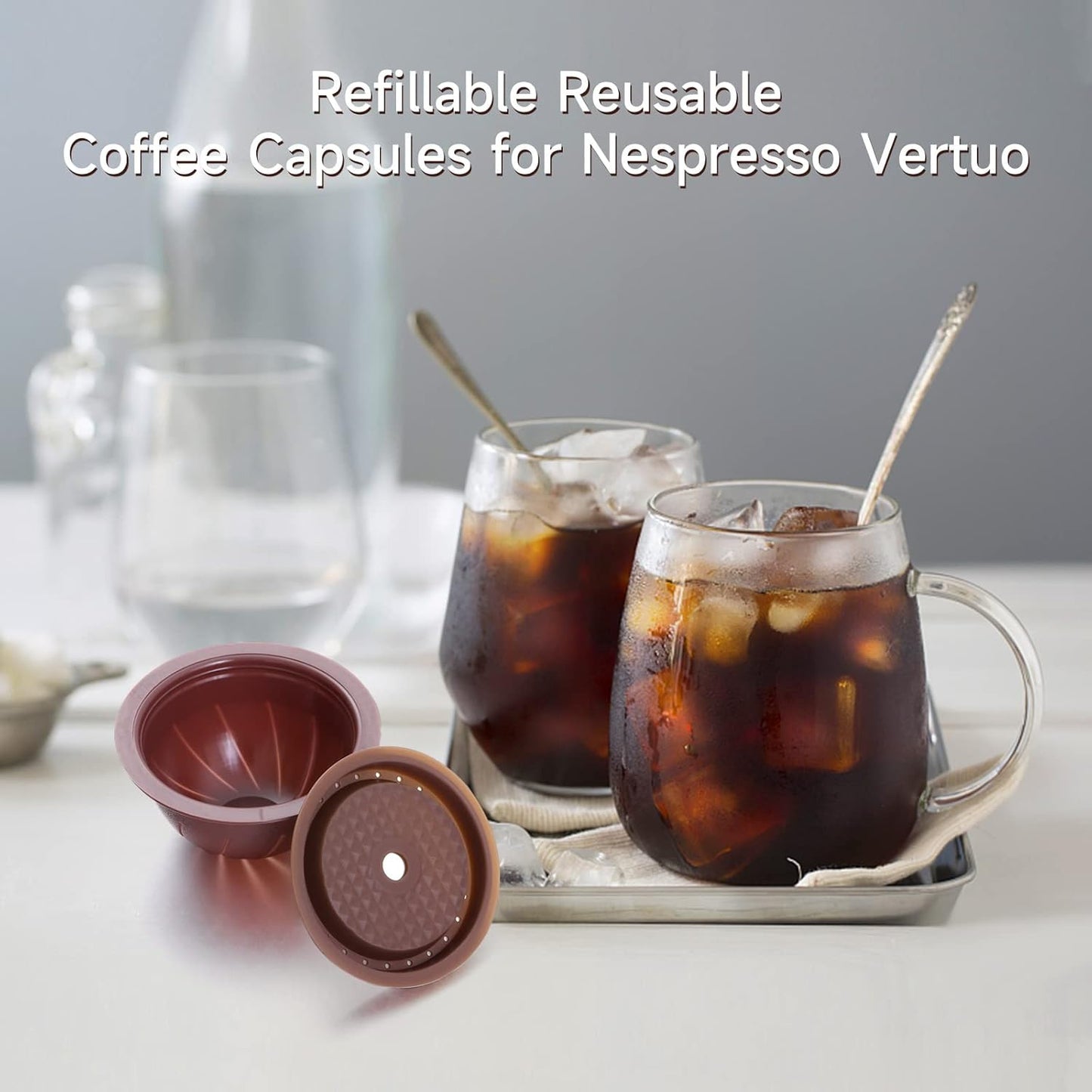 Reusable Coffee Capsule Lid Set – Compatible with Ver-tuo Line Machines