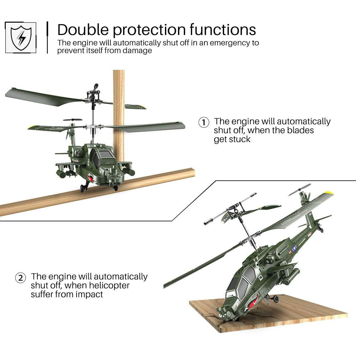 Remote Control Helicopter with Gyroscope and LED Lights