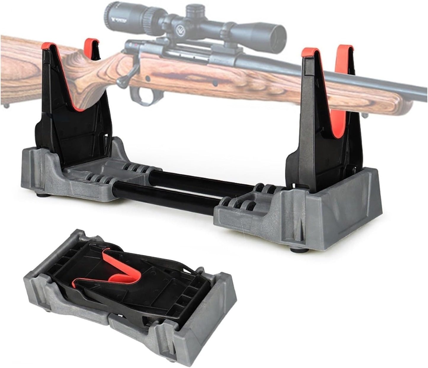 Rifle Workbench & Stand – Compact Rifle & Shotgun Shooting Rest | Airgun Display & Cleaning Support