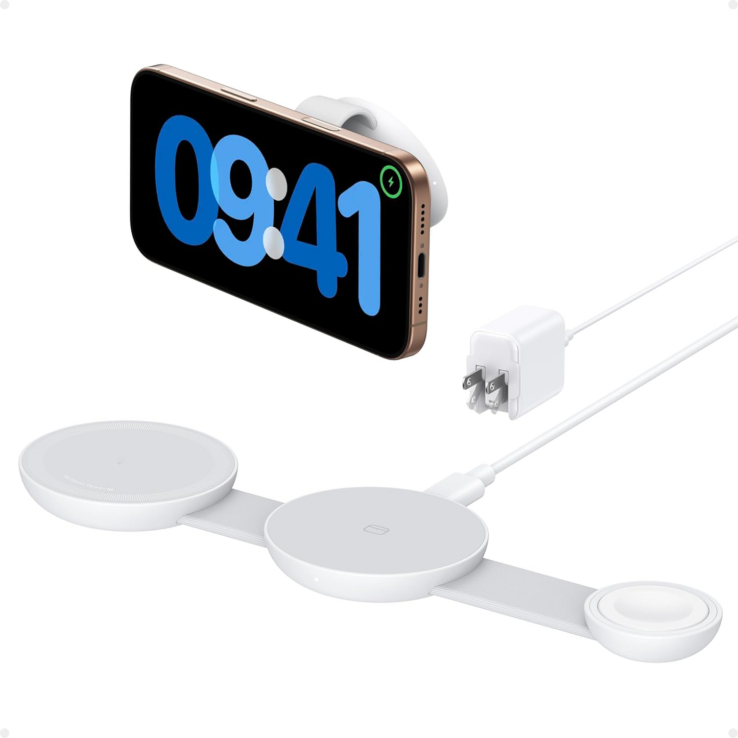 3-in-1 Foldable Wireless Charging Station – Qi2 15W for iPhone, AirPods & Apple Watch