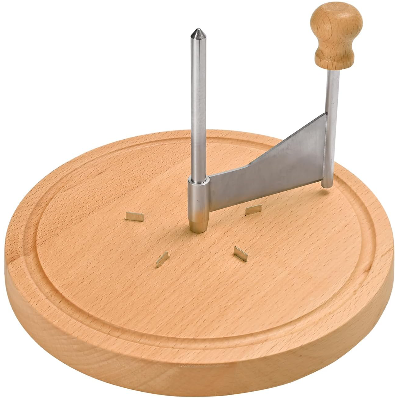 Wooden Cheese Roller – Stainless Steel Cheese Slicer for Cheese & Chocolate