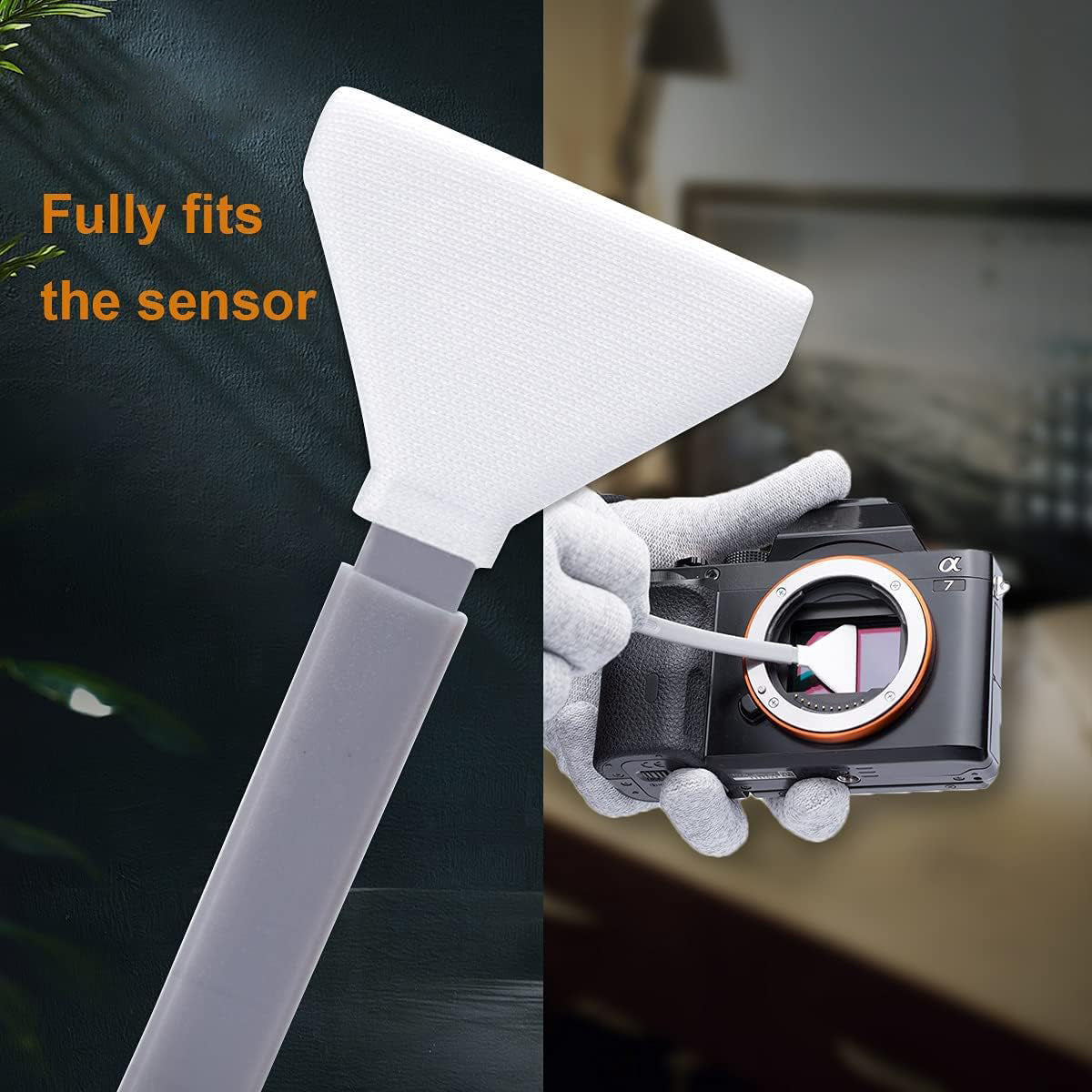 Full-Frame Camera Cleaning Kit – 12 Sensor Cleaning Swabs + 10ml Cleaning Solution