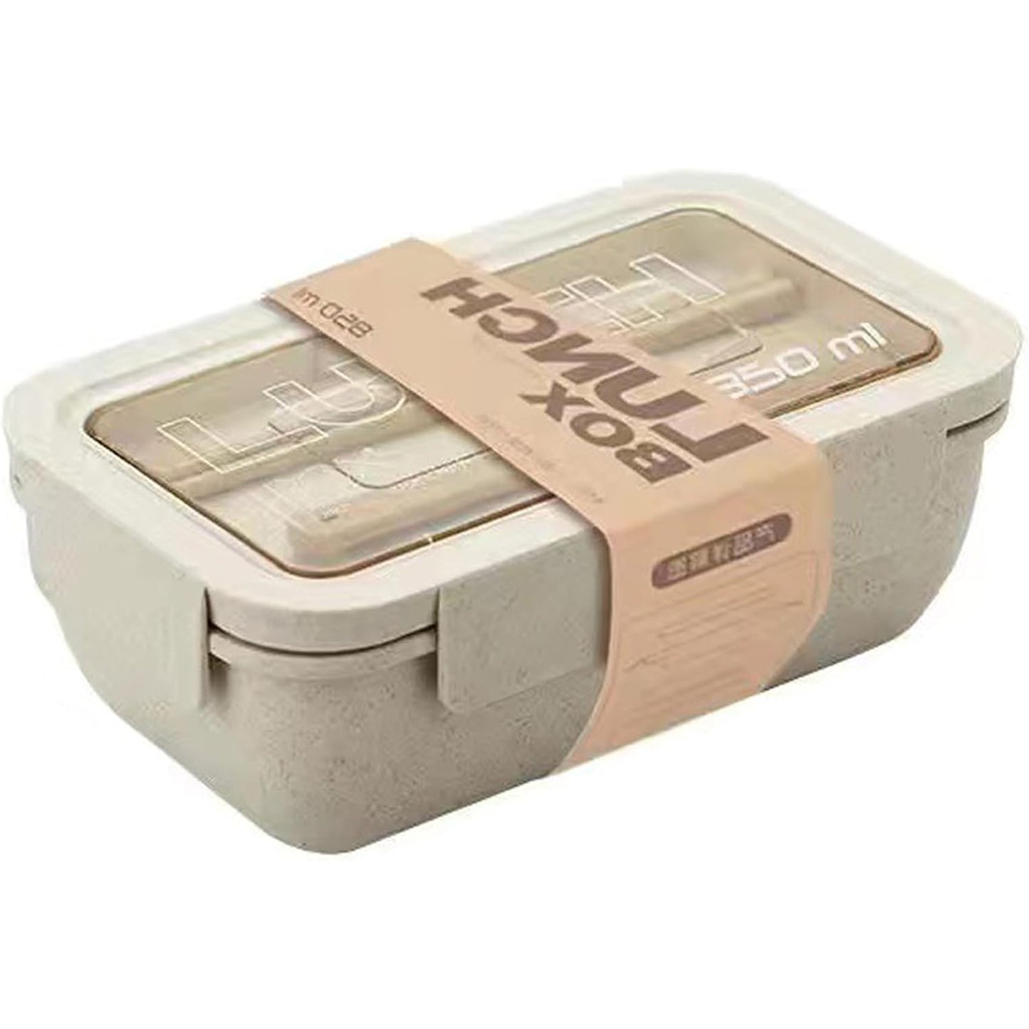 1-Tier Lunch Box with Cutlery – 850ml Large Capacity Bento Box for Adults & Kids