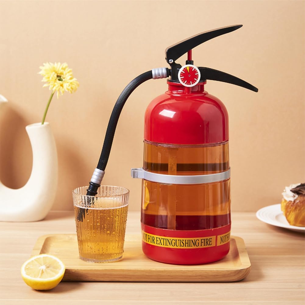 Fire Extinguisher-Shaped Alcohol Dispenser – 2L Pump for Beer, Whiskey, Wine, and More