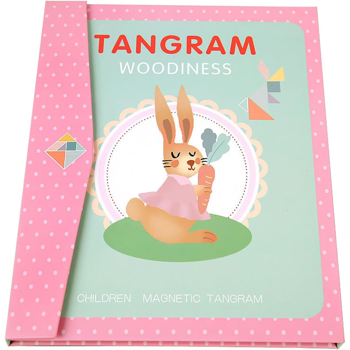 Wooden Magnetic Tangram Puzzle – Colorful Educational Toy for Kids 3+