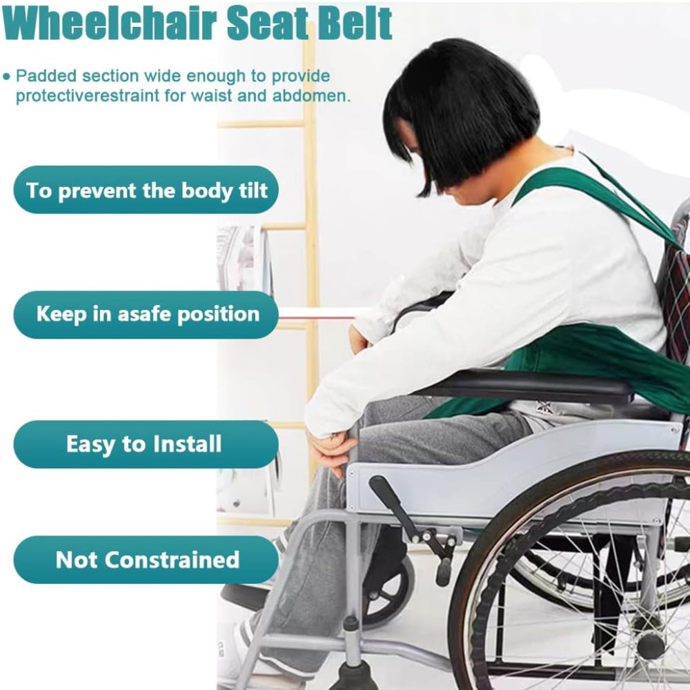 Wheelchair Seat Belt – Anti-Fall Safety Harness with Adjustable Secure Buckle