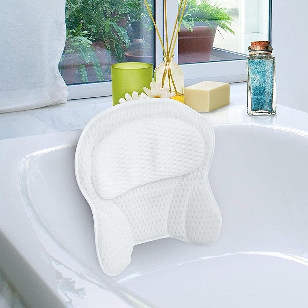 Full Body Bathtub Pillow – 51" × 16" Thickened Spa Mat with Laundry Bag