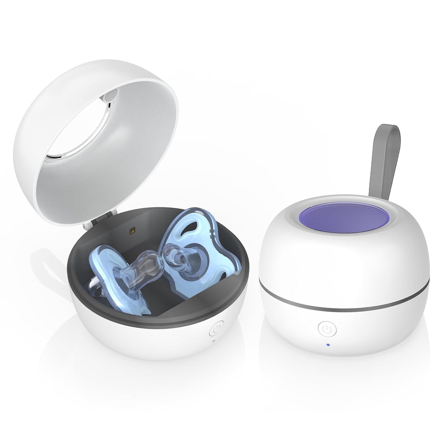 Portable Pacifier Sterilizer – UV Light Disinfection Box On-the-Go Baby Pacifier Cleaner