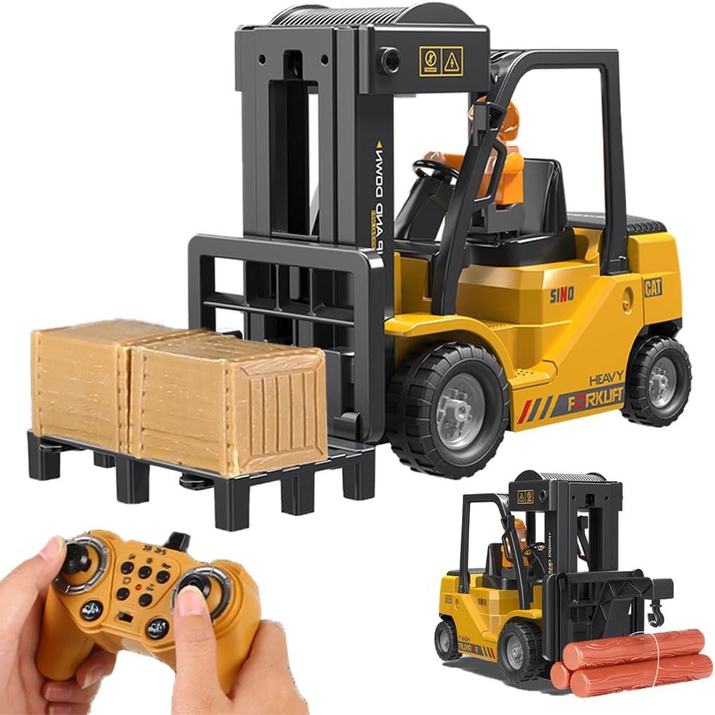 RC Forklift Crane Truck – 6 Channel, 2 Modes, with Lights & Sound