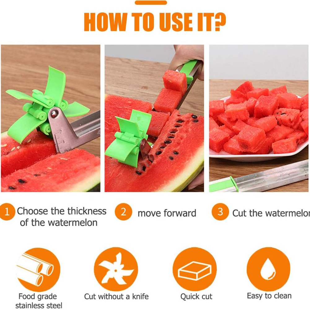 Stainless Steel Watermelon Knife Dicer Fruit Cutting Tool