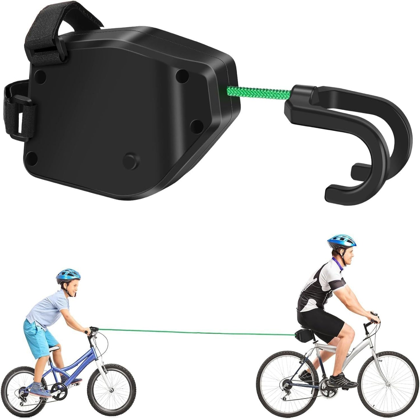 Bike Tow Rope Kids – 2.5M Retractable Bicycle Traction Rope, 500 lbs Load Capacity