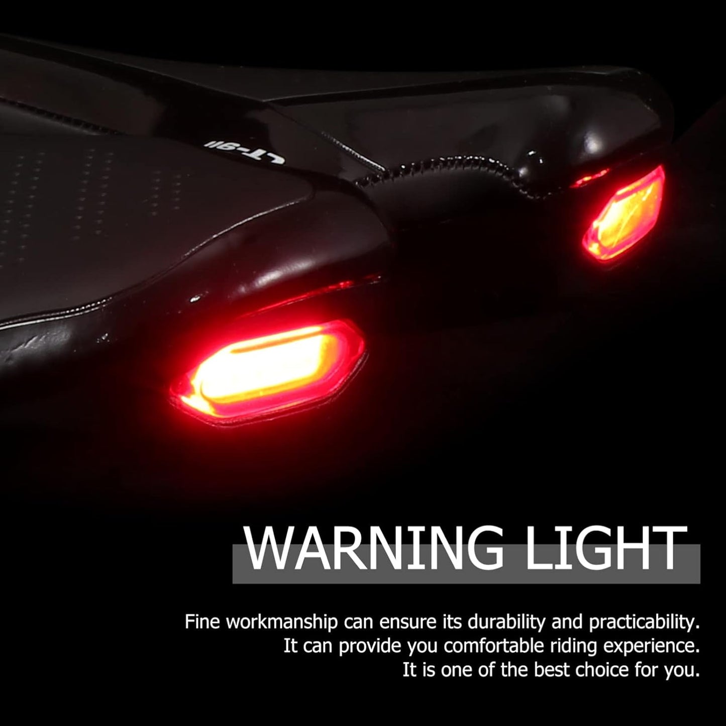 Bike Saddle with Rear Light – Comfortable, Breathable & Safe Ride