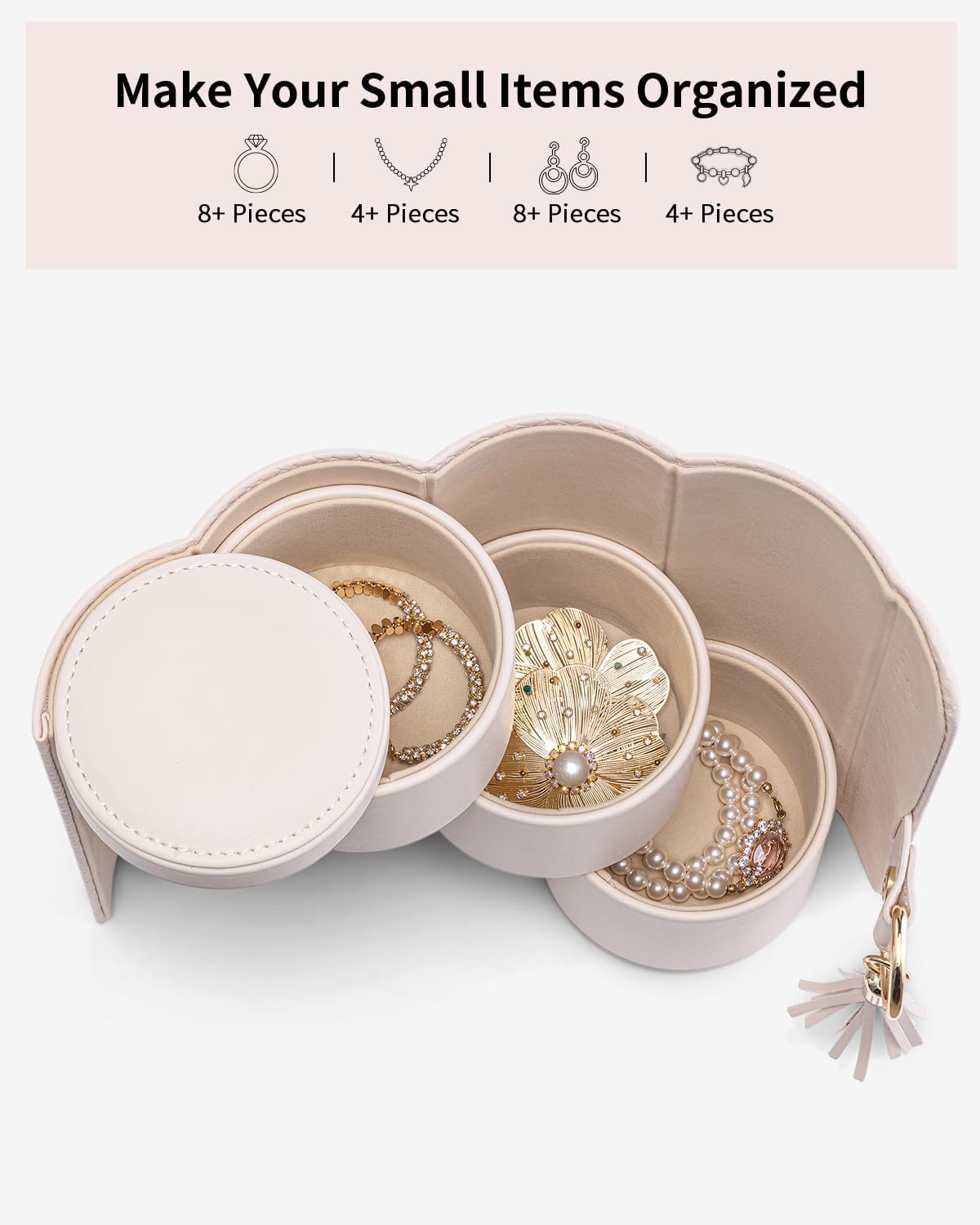 Women's Travel Jewelry Box – Essential for Trips, Perfect Gift for Girls, Travelers, Couples, Moms, and Friends