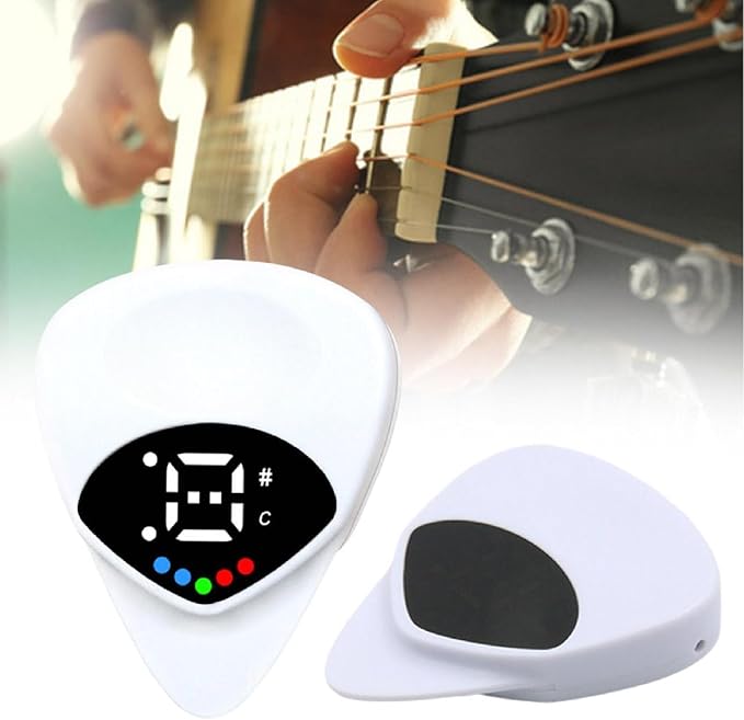 2-in-1 Guitar Tuner & Pick – Multifunctional Guitar Accessory