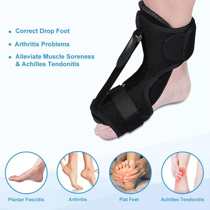 Plantar Fasciitis Night Splint with Adjustable Support & Massage Ball