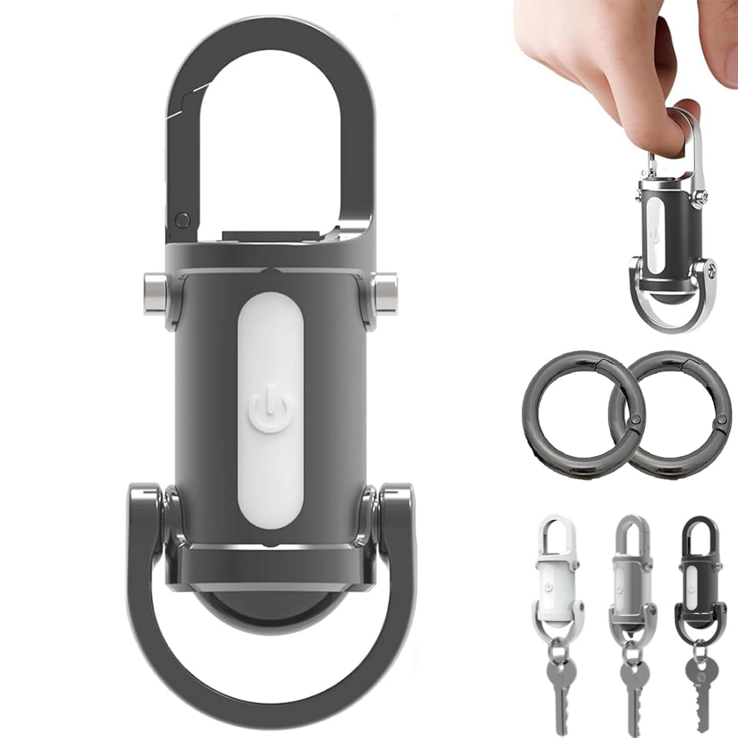 Mini Flashlight Keychain – 3-in-1 Emergency LED Flashlight, Power Bank & Keychain Light