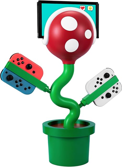 3-in-1 Cute Plant Pot TV Dock for Switch/Joypad | Supports 4K HDMI Output, USB-C PD Fast Charging & Multi-Device Charging