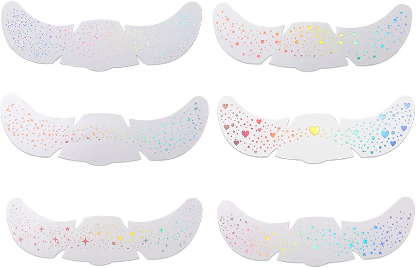 Glitter Freckles Stickers for Kids – 6 Sheets Waterproof Sparkle Patches