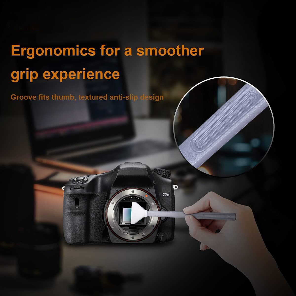 Full-Frame Camera Cleaning Kit – 12 Sensor Cleaning Swabs + 10ml Cleaning Solution