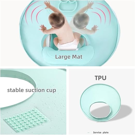 Baby Food Catcher Bib and Tray Set | High Chair Self-Feeding | Clean & Tidy Mealtime