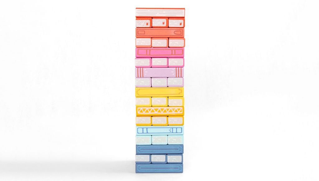 Book Stack Balance Game – Classic Wooden Stacking Fun