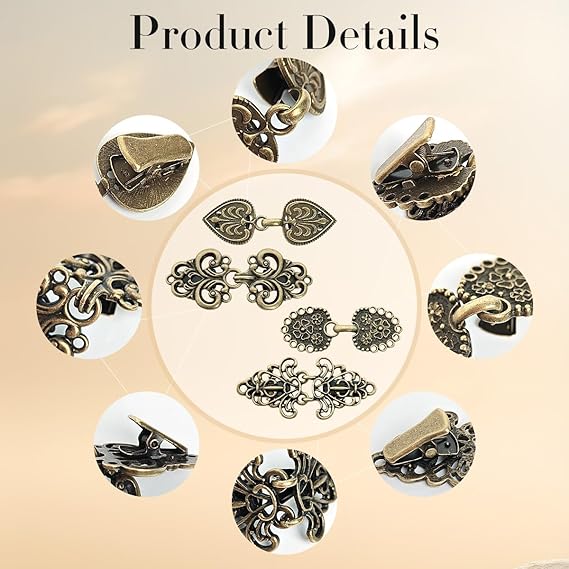 Vintage Shirt Dress Sweater Cardigan Shawl Cape Clips for Women