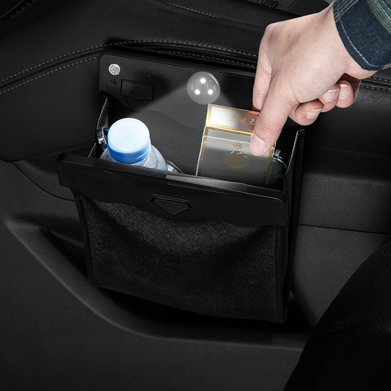 Waterproof Leather Car Trash Bin – Keep Your Vehicle Clean and Organized