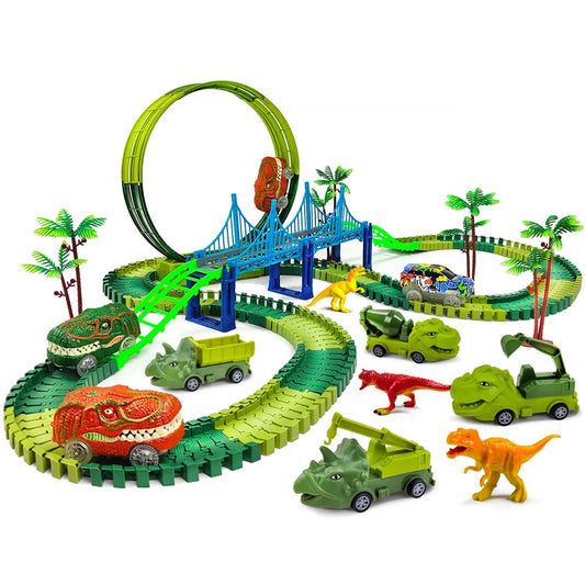 Dinosaur Transport Track Set – Creative Jurassic Adventure Playset