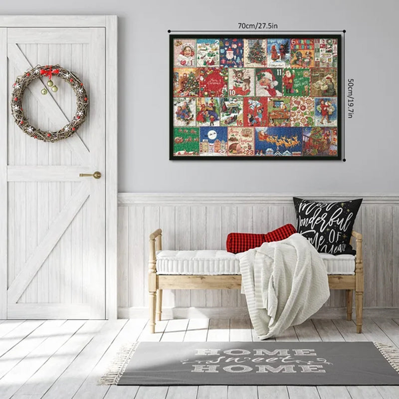 2023 Christmas Advent Calendar Puzzle – 1000-Piece Puzzle with 25 Pieces to Complete Daily