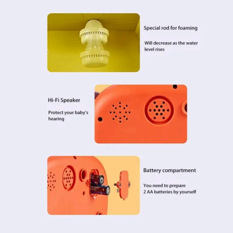 Automatic Dinosaur Bubble Machine – Electric Bathtub Toy with Music