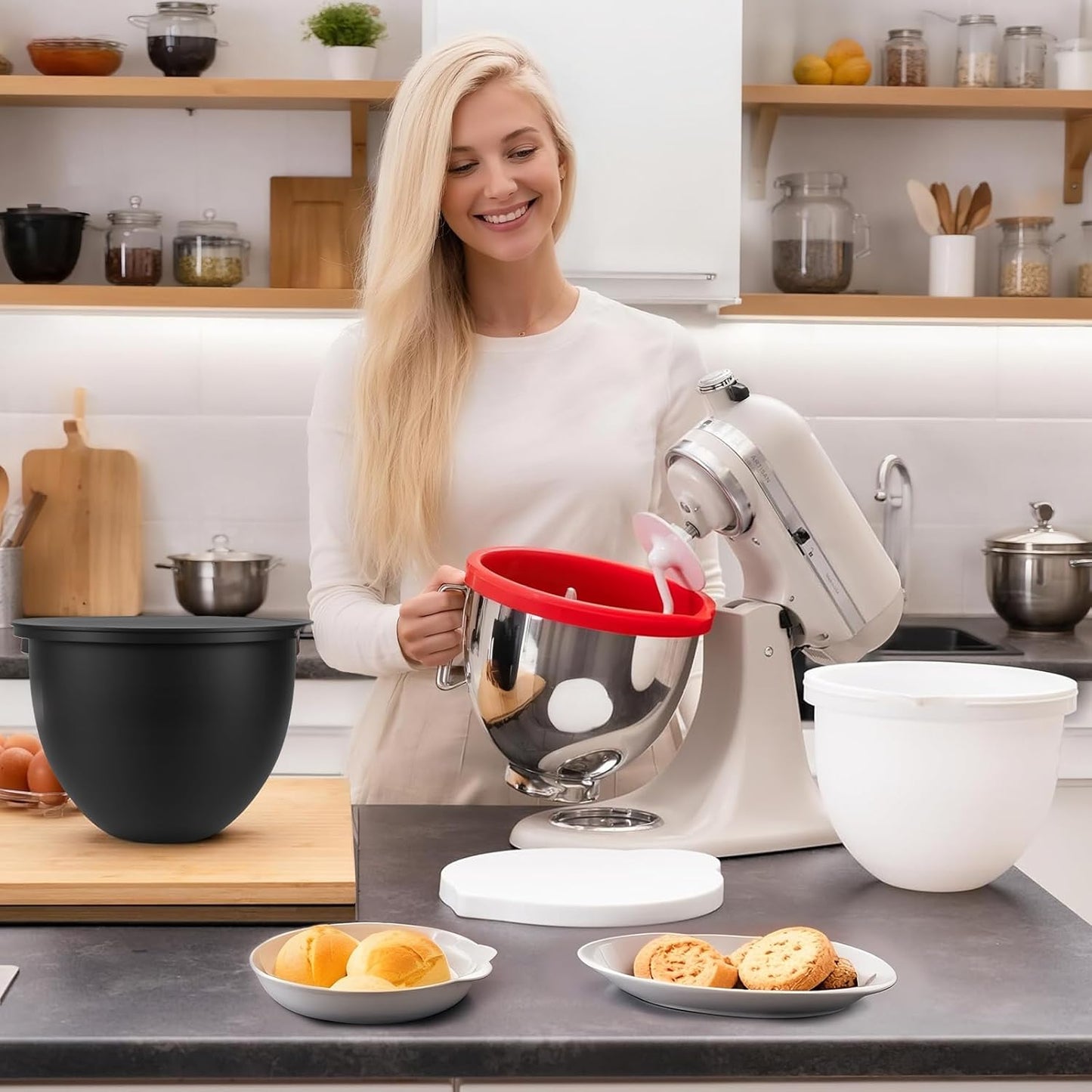 Silicone Bowl Liners Set – Convenient Storage Solution for 5-Quart Stand Mixers