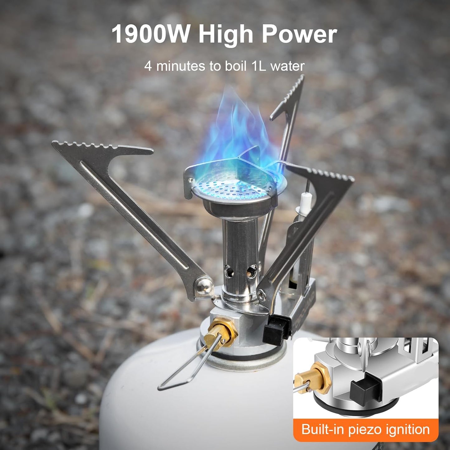 Camping Cookware Set with Heat Exchanger – Portable Backpacking Stove & Outdoor Dining Kit